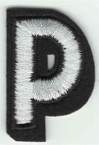 Buchstabe P Applikation zum Aufbügeln