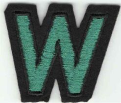 Letter W stoffen opstrijk patch