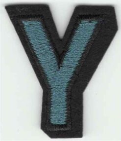 Letter Y stoffen opstrijk patch