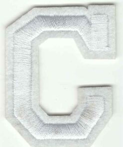 Letter C stoffen opstrijk patch