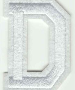 Letter D stoffen opstrijk patch