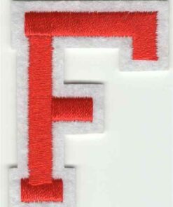 Letter F stoffen opstrijk patch