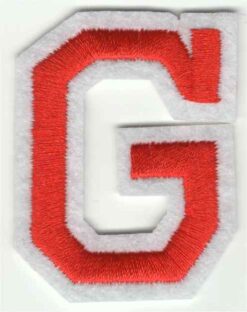 Letter G stoffen opstrijk patch