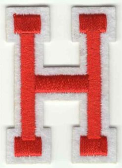 Letter H stoffen opstrijk patch