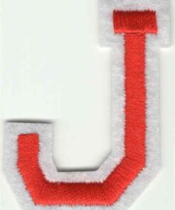 Letter J stoffen opstrijk patch