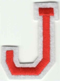 Letter J stoffen opstrijk patch