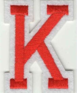 Letter K stoffen opstrijk patch