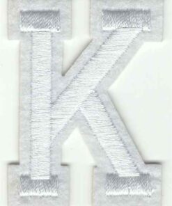 Letter K stoffen opstrijk patch