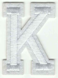 Letter K stoffen opstrijk patch