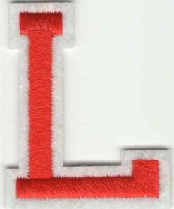 Letter L stoffen opstrijk patch