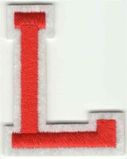 Letter L stoffen opstrijk patch