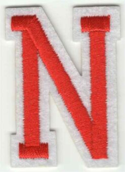 Letter N stoffen opstrijk patch