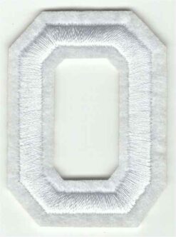 Letter O stoffen opstrijk patch