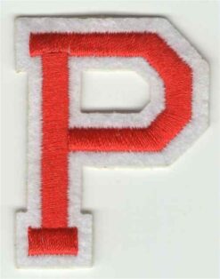 Letter P stoffen opstrijk patch