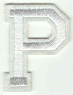 Letter P stoffen opstrijk patch