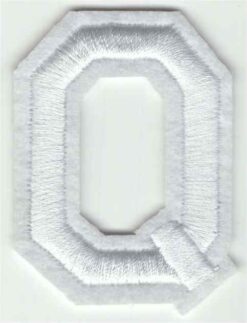 Letter Q stoffen opstrijk patch