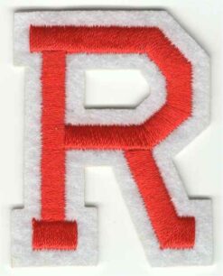 Letter R stoffen opstrijk patch