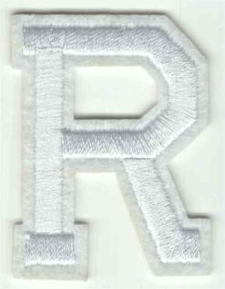 Letter R stoffen opstrijk patch