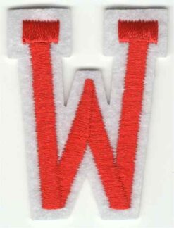 Letter W stoffen opstrijk patch