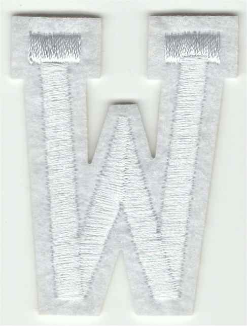Lettre W Applique Fer Sur Patch