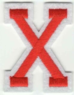 Letter X stoffen opstrijk patch