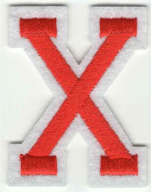 Lettre X Applique Fer Sur Patch