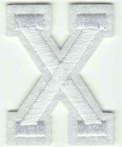 Letter X stoffen opstrijk patch