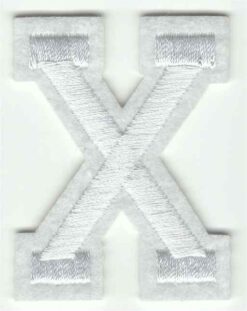 Letter X stoffen opstrijk patch