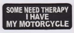 Certains ont besoin d'une thérapie, j'ai mon patch moto