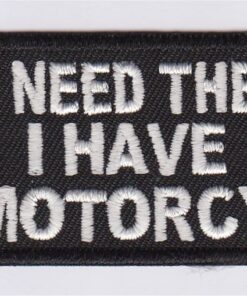 Manche brauchen eine Therapie. Ich habe meinen Motorrad-Patch