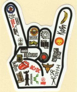 Sticker Diable Signe Rock N Roll