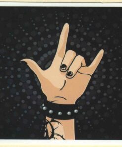 Sticker Diable Signe Rock N Roll