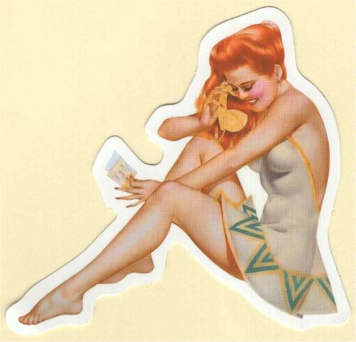 Pin-Up-Girl-Aufkleber