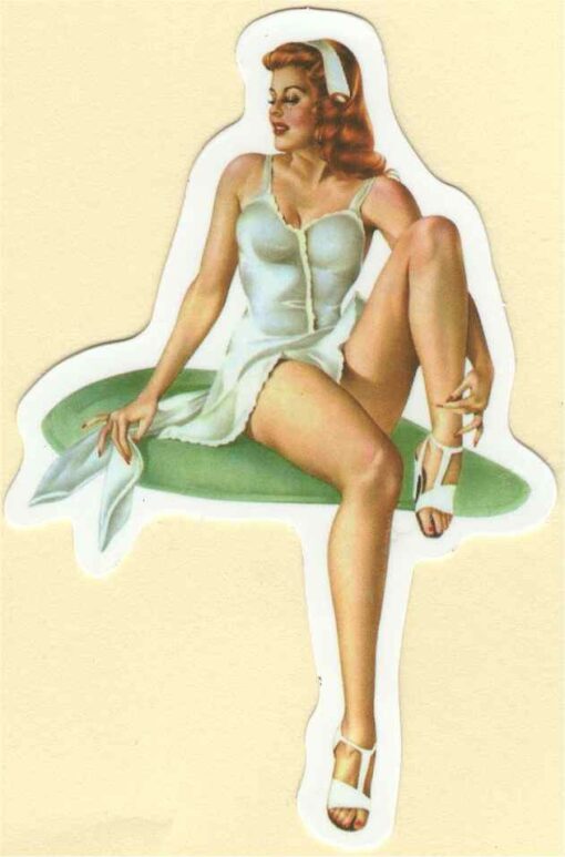 Pin-Up-Girl-Aufkleber