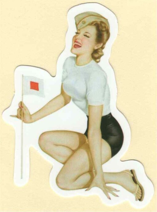 Pin-Up-Girl-Aufkleber