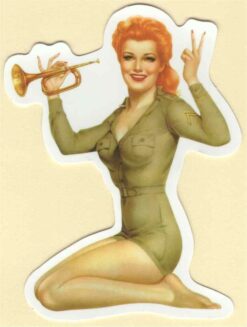 Pin-Up-Girl-Aufkleber
