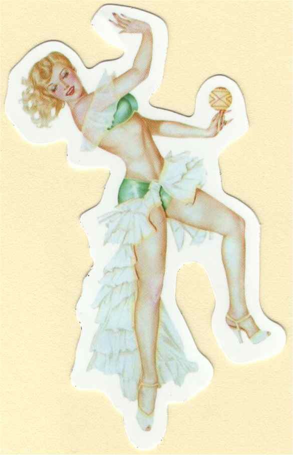 Pin-Up-Girl-Aufkleber