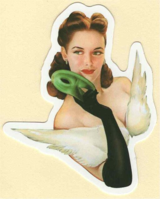 Pin-Up-Girl-Aufkleber
