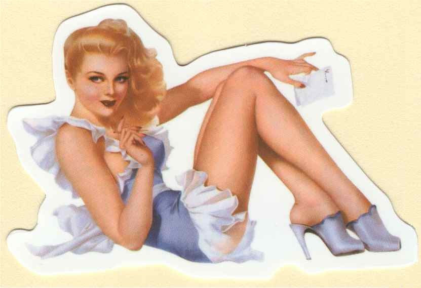 Pin-Up-Girl-Aufkleber