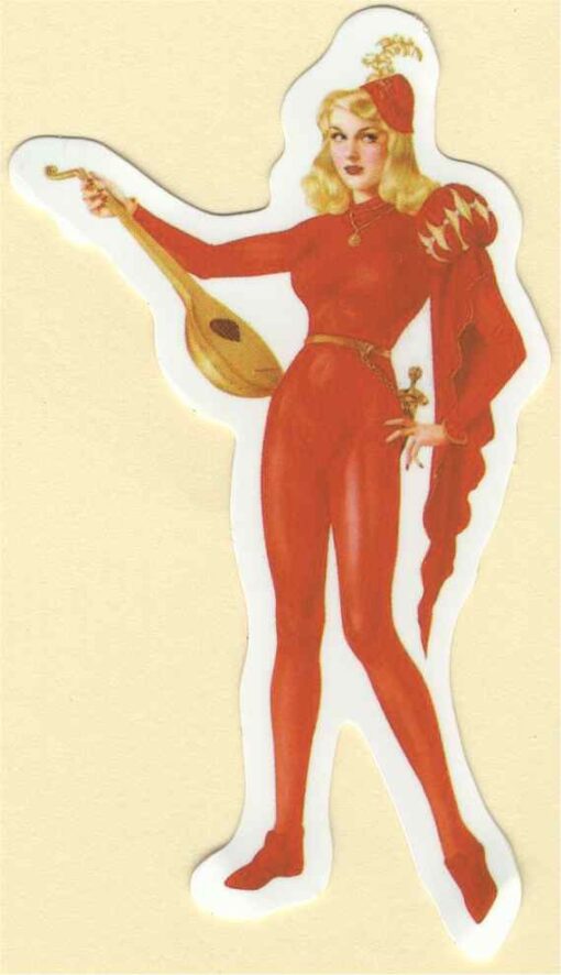 Pin-Up-Girl-Aufkleber