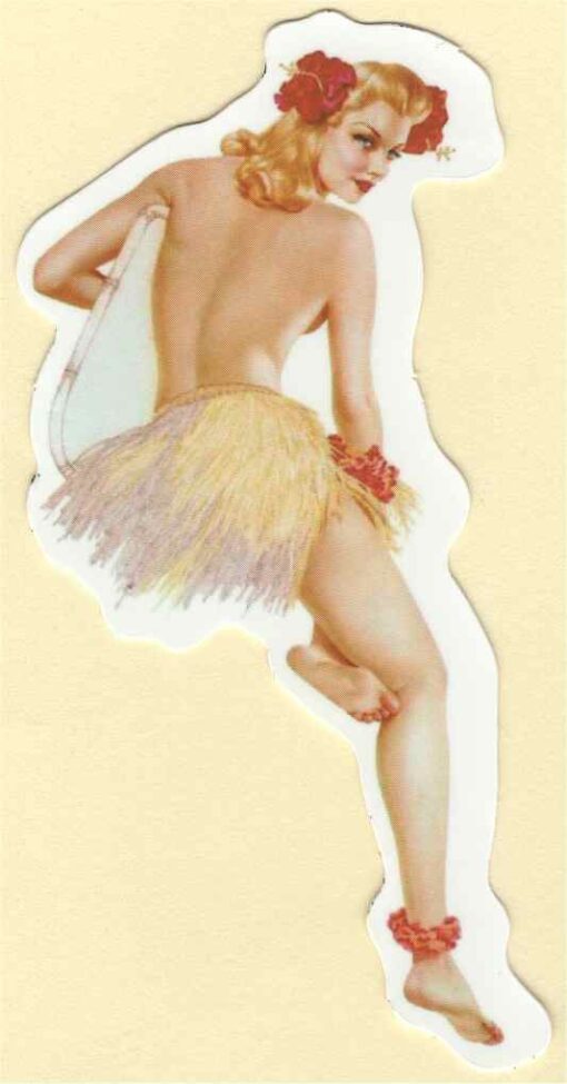 Pin-Up-Girl-Aufkleber
