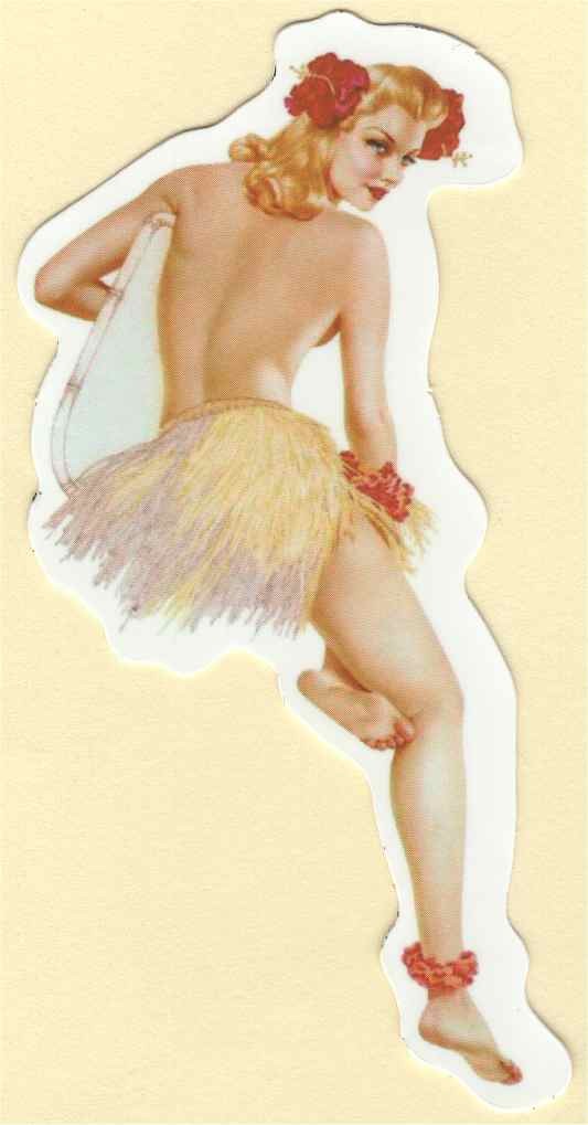Sticker Pin Up Girl