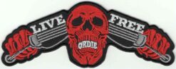 Live Free Or Die Applique Iron On Patch