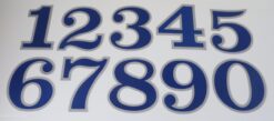Racenummers sticker Blauw/Grijs