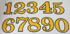 Racenummers sticker Geel/Zwart