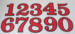 Racenummers sticker Rood/Zwart