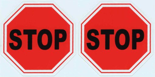 Stop-Aufkleber-Set