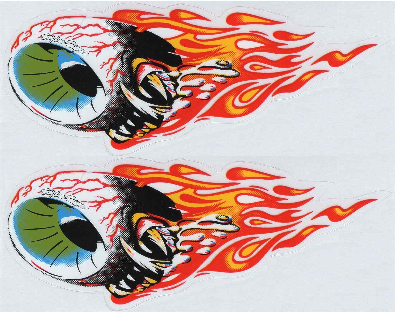 Ensemble d'autocollants de flammes oculaires