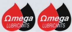 Aufkleberset „Omega Lubricants“.