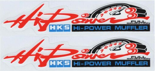 Ensemble d'autocollants de silencieux HKS Hi-Power
